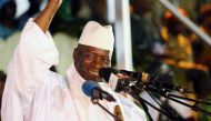 FILE PHOTO - Gambia's President Yahya Jammeh, who is also a presidential candidate for the Alliance for Patriotic Re-orientation and Construction (APRC), smiles during a rally in Banjul, Gambia, November 29, 2016. REUTERS/Thierry Gouegnon/File Photo