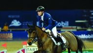 Scott Brash of Great Britain guides Ursula XII over an obstacle on his way to win the CSI5* event at the CHI Al Shaqab yesterday.  Pictures by Salim Matramkot/The Peninsula
