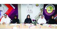 Hassan Al Mohammadi, Director of Public Relations; Dr Asma Al Mohannadi, Head of Scientific Research Skills team at the Ministry of Education; Fawzia Al Khater, Assistant Undersecretary for Educational Affairs at the Ministry; and Dr Abdulla Al Kamali, Sp