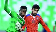 Action from the Qatar Stars League match between Al Shahania and Al Ahli.