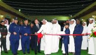 Staff Major General Saad bin Jassim Al Khulaifi, Director General of Public Security, inaugurating the 33rd GCC Traffic Week at Darb El Saai yesterday.
