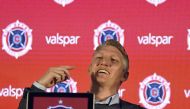 The Chicago Fire Introduce Basitan Schweinsteiger during a press conference on March 29, 2017 at the The PrivateBank Fire Pitch in Chicago, Illinois. David Banks/Getty Images/AFP
