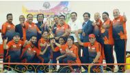 The team members of the Indian Sports Centre (ISC) celebrant their win in the Lulu ISC Cricket Festival 2017 at the Old Ideal School Ground.

