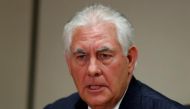 U.S. Secretary of State Rex Tillerson makes a statement about the visit of China's President Xi Jinping and about the situation in Syria, at Palm Beach International Airport in West Palm Beach, Florida, U.S., April 6, 2017. REUTERS/Joe Skipper.