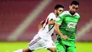Action from the Emir Cup match between Al Ahli and Al Markhiya at Qatar SC Stadium yesterday.  Al Ahli won the match 2-0 to advance in the event. 