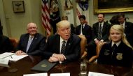U.S. President Donald Trump talks to the media during a roundtable discussion with farmers at the White House in Washington, U.S. April 25, 2017. REUTERS/Yuri Gripas 
