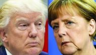 Donald Trump (left) and Angela Merkel.
