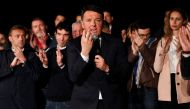 Italy's former Prime Minister Matteo Renzi speaks at the Democratic Party (PD) headquarters in Rome, Italy, April 30, 2017. REUTERS/Remo Casilli 