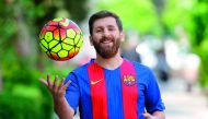 Reza Parastesh, a doppelganger of Lionel Messi, poses for a picture in Tehran. 
