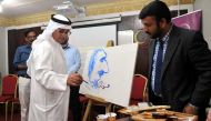 The exhibition being inaugurated by one of the most prominent Qatari artist Hassan Abdul Rehman Al Mulla.