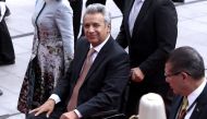 Ecuador's new President Lenin Moreno arrives at the National Assembly in Quito on May 24, 2017 for his inauguration. AFP / Juan Cevallos