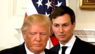 FILE PHOTO - U.S. President Donald Trump and his senior advisor Jared Kushner arrive for a meeting with manufacturing CEOs at the White House in Washington, DC, U.S. February 23, 2017. REUTERS/Kevin Lamarque/File Photo