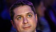 Leadership hopeful Andrew Scheer looks on during the Conservative Party of Canada leadership convention in Toronto, Ontario, Canada May 27, 2017. REUTERS/Mark Blinch