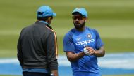 India's Anil Kumble (L) and Virat Kohli during nets. (Reuters / Andrew Boyers)