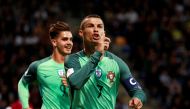  June 9, 2017 Portugal’s Cristiano Ronaldo celebrates scoring their first goal Reuters / Kacper Pempel