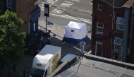 A forensic tent is erected at the scene in Finsbury Park area of north London after a vehicle hit pedestrians, on June 19, 2017. AFP / Daniel LEAL-OLIVAS