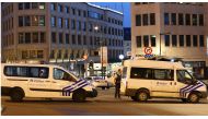 BELGIUM, BRUSSELS - JUNE 20 : Armed soldiers and police officers stand guard outside of the Brussels Central Station after a neutralized terrorist attack attempt, in Brussels, Belgium, 20 June 2017. Security measures are taken at Grand Place Square. ( Dur