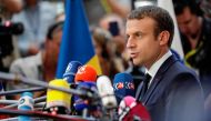 French President Emmanuel Macron arrives for an European Union leaders summit, on June 22, 2017, at the European Council in Brussels.  AFP / THIERRY ROGE
