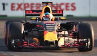 Red Bull's Australian driver Daniel Ricciardo steers his car during the Formula One Azerbaijan Grand Prix at the Baku City Circuit in Baku on June 25, 2017. (AFP / Alexander NEMENOV)