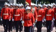 Captain Megan Couto of the 2nd Battalion, Princess Patricia's Canadian Light Infantry (PPCLI), makes history as she becomes the first woman to command the Queen's Guard at Buckingham Palace, London, Britain June 26, 2017. (REUTERS/John Stillwell/Pool)