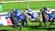 Ebraz (left) extending the lead during the Coup du Sud-Ouest des pur-sang Arabes (Gr2 PA) at La Teste-de-Buch, in France on Tuesday.