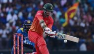 Zimbabwe's cricketer Craig Ervine plays a shot during the fourth one-day international (ODI) cricket match between Sri Lanka and Zimbabwe at the Suriyawewa Mahinda Rajapakse International Cricket Stadium in the southern district of Hambantota on July 8, 2