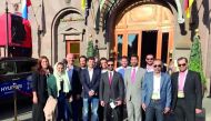 The Supreme Committee for Delivery & Legacy (SC) delegation, led by the SC Secretary General Hassan Al Thawadi, pose for a photograph during their recent tour to Russia.
