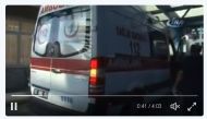 A screen grab showing an ambulance at the spot. 