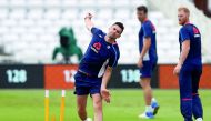 England's James Anderson during nets yesterday, on the eve of second Test against South Africa in Nottingham.