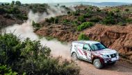 Qatari driver Adel Abdulla in action during the Baja Aragon in Spain. 