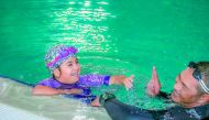Jojo Musa, swimming coach and co-founder of Freestyle Aquatics, at a training session.
