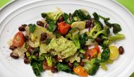 Black Beans and Greens With Avocado and Za'atar (Photo by Deb Lindsey for The Washington Post)