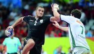 Action from the 2017 IHF Super Globe Championship semi-final between Al Sadd and Füchse Berlin at Duhail Sports Complex yesterday.