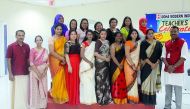 Teachers and officials at the Teachers’ Day celebrations.