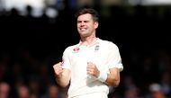 England's James Anderson celebrates taking the wicket of West Indies' Kemar Roach Action Images via Reuters/Andrew Boyers