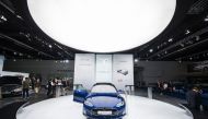This file photo taken on September 16, 2015 shows the Model S of  Tesla Motors during a press day of the 66th IAA auto show in Frankfurt am Main, western Germany. 