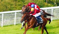 This August 2016 file photo shows a race action during Qatar-sponsored Goodwood event. 