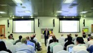 Professor Jonathan Grant speaking at QF R&D’s ‘Research Dialogue’ series.
