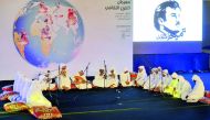 Traditional Qatari troupe performs at the opening ceremony. 