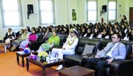 Participants during the event organised by Pakistan International School to mark the Pakistan Defence Day. 