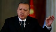 Turkish President Tayyip Erdogan speaks during a news conference in Istanbul, Turkey October 20, 2017. REUTERS/Osman Orsal