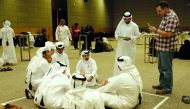 Participants during the third day of ROTA Leadership Training Programme “ROTA Youth Challenge”, at Hamad Bin Khalifa University, yesterday.
