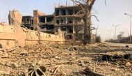 A picture shows the damage in the eastern Syrian city of Deir Ezzor during a military operation by government forces against Islamic State (IS) group jihadists on November 4, 2017.   AFP / STRINGER