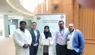 The faculty member of QU-CPH, who won the Best Poster Award, with other faculties and students. 