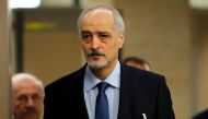 Syria's U.N. ambassador and chief negotiator Bashar al-Ja'afari arrives for a meeting with United Nations Special Envoy for Syria Staffan de Mistura during the Intra Syria talks in Geneva, Switzerland December 1, 2017. REUTERS/Denis Balibouse/File Photo.