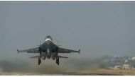 Military jet taking off from Syrian air base. Reuters
