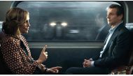 A stll of actors Liam Neeson and Vera Farmiga from the movie The Commuter.