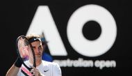 Roger Federer of Switzerland celebrates winning his fourth-round match against Marton Fucsovics of Hungary at the Australian Open Grand Slam tennis tournament in Melbourne, Australia, 22 January 2018. EPA/MAST IRHAM