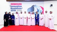 Ooredoo officials during the Innovation Roadshow. 