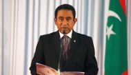 File photo of Abdulla Yameen taking his oath as the President of Maldives during a swearing-in ceremony at the parliament in Male November 17, 2013. REUTERS/Waheed Mohamed/File Photo
